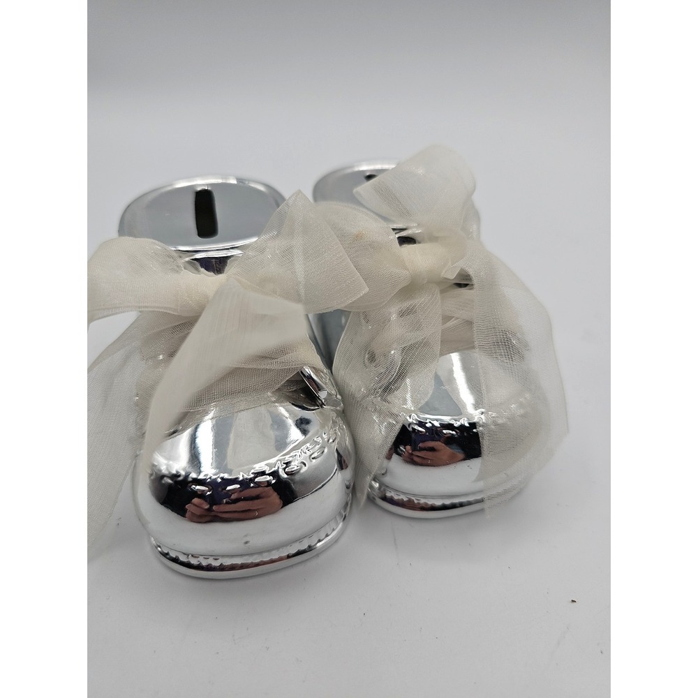Midwest of Cannon Falls Silver Plated Baby Shoe Coin Bank